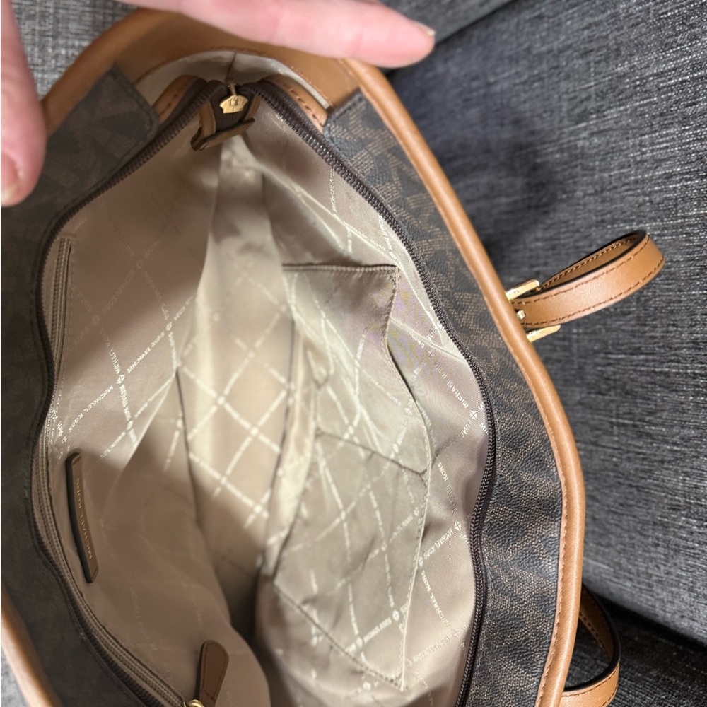 Michael Kors Signature Brown and Tan Large Tote - Picture 8 of 8